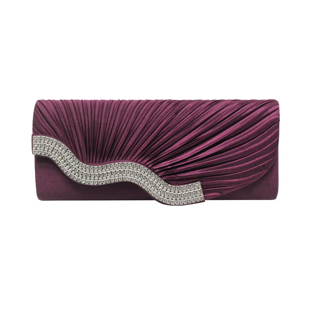 2021 new hot sell Fashion Women Satin Rhinestone Handbags Wedding Clutch Purse Evening Party Bag