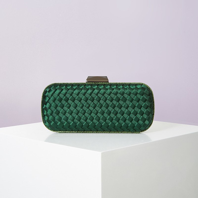 Elegant Silk Handwoven Clutch Bag for Women Crossbody Evening Bag Minimalist Small Bag