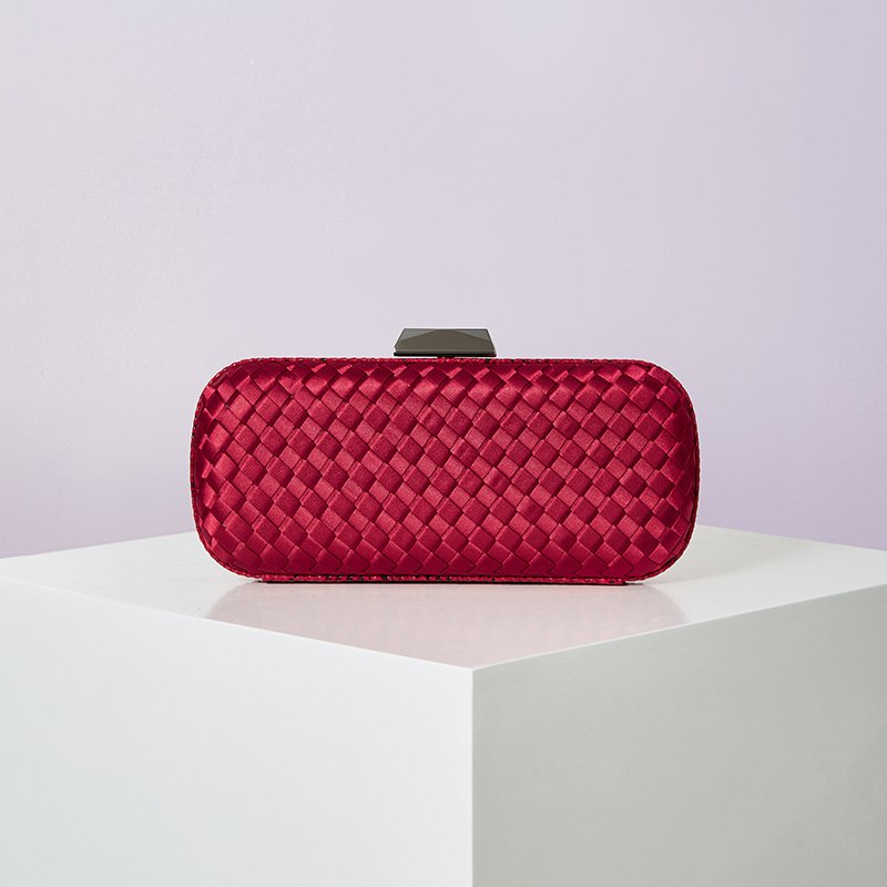 Elegant Silk Handwoven Clutch Bag for Women Crossbody Evening Bag Minimalist Small Bag