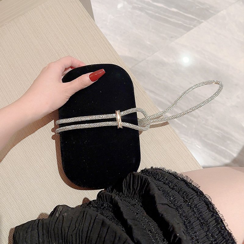 Guangzhou Auyan Dinner Bag Diamond Premium Rhinestone Embellished Chain Hand Bag Dinner Bag