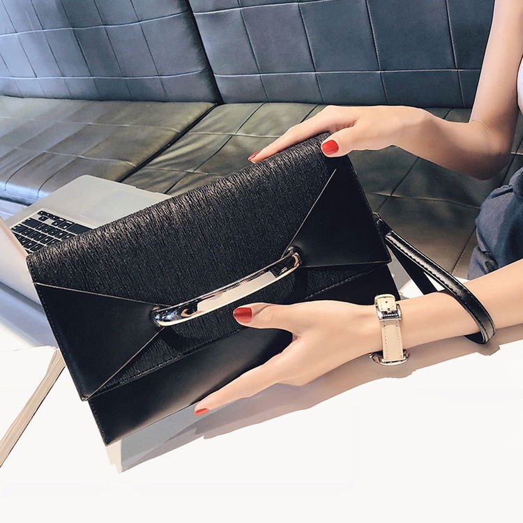Baratas Bolsas De Couro PU Sling Clutch Bag Women Silver Luxury Handbag Evening Bags