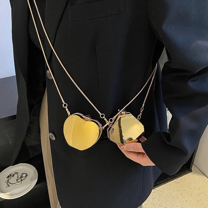 2024 NEW CHIEN`Women Evening Bags 2023 New Arrivals Designer Luxury Beach Acrylic Clutch Bag Apple Shaped Box Evening Bag