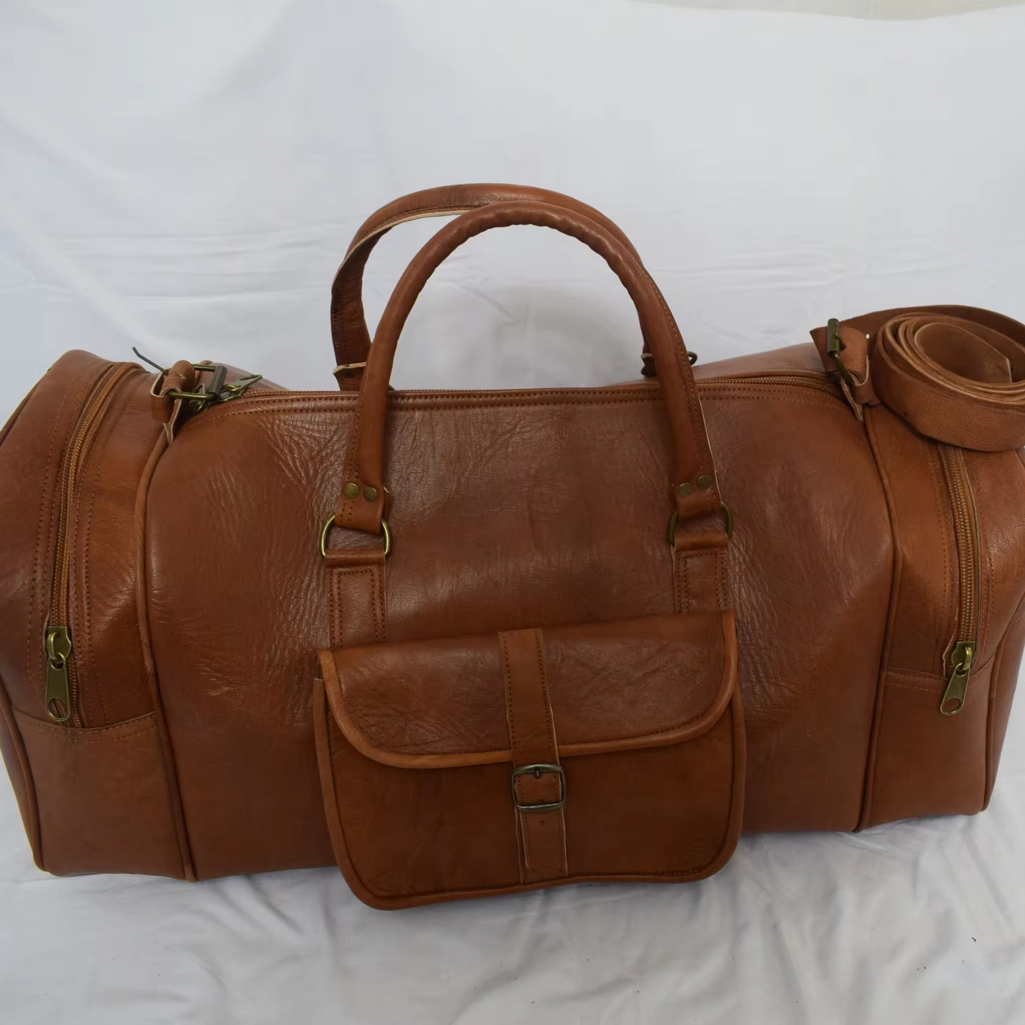 large leather bag