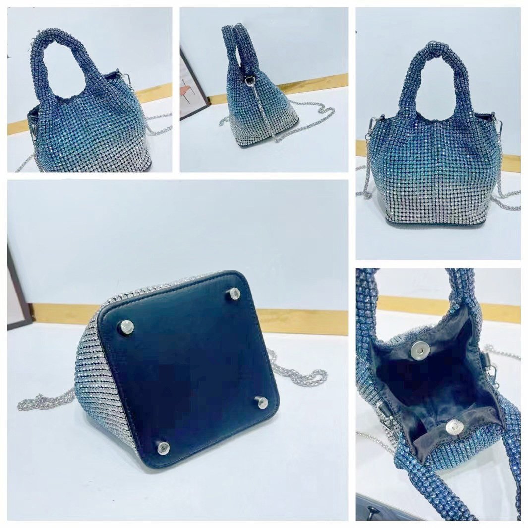 2023 Hot Selling Trendy Luxury Purse New Crystal Women Clutches Rhinestone Evening Bag Handbags For Party Bling Shoulder Bags