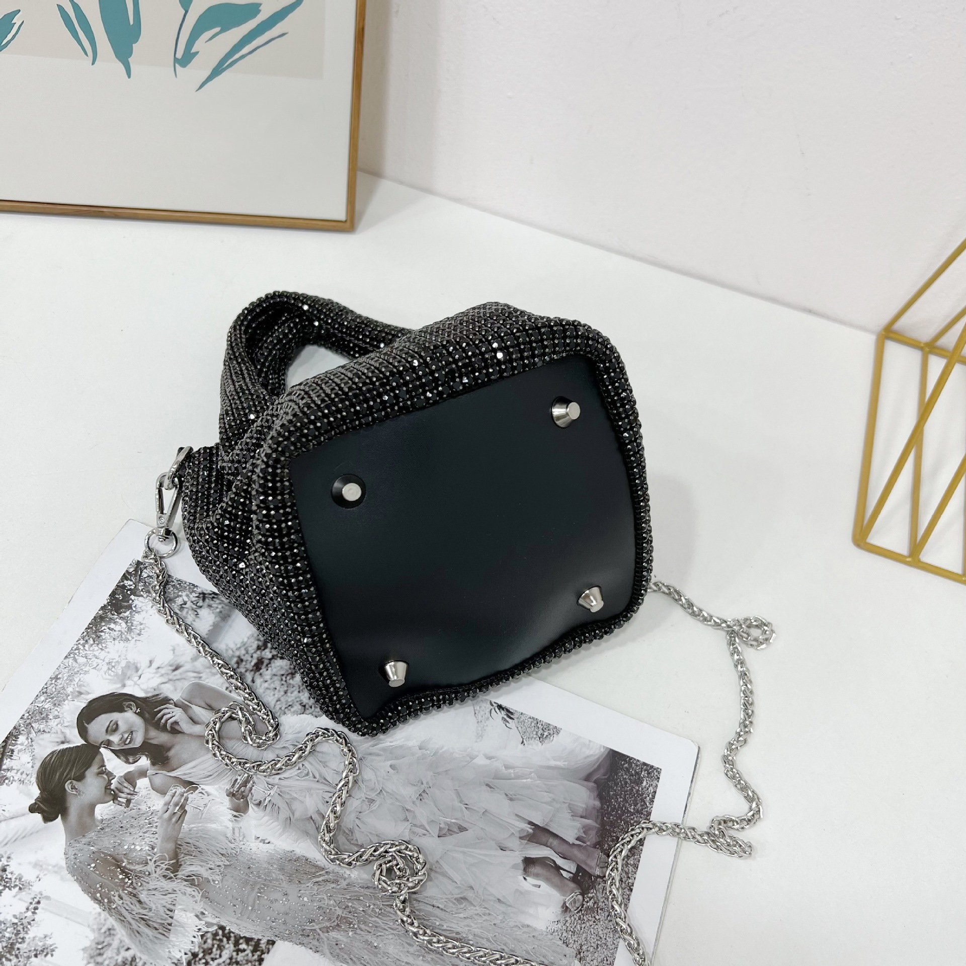 2023 Hot Selling Trendy Luxury Purse New Crystal Women Clutches Rhinestone Evening Bag Handbags For Party Bling Shoulder Bags
