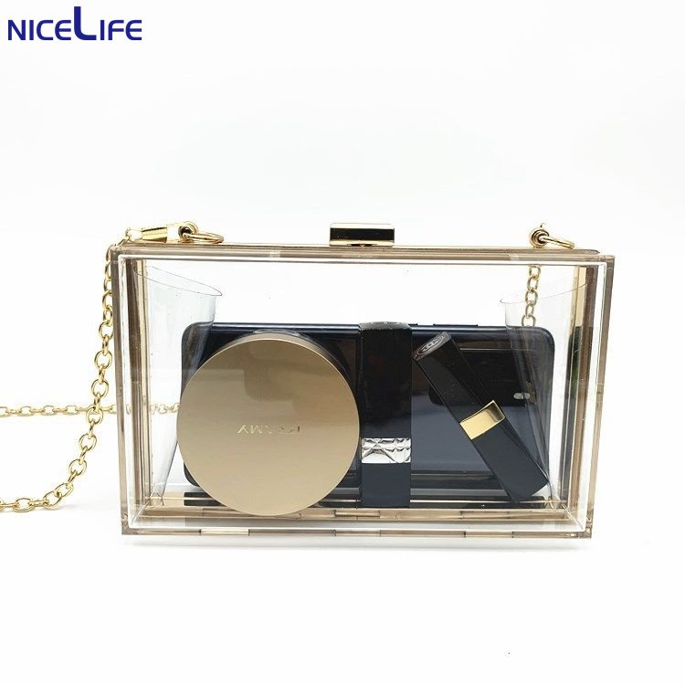 2022 luxury women wedding hand bag bridal handbag transparent clutch party acrylic evening bags clear purse