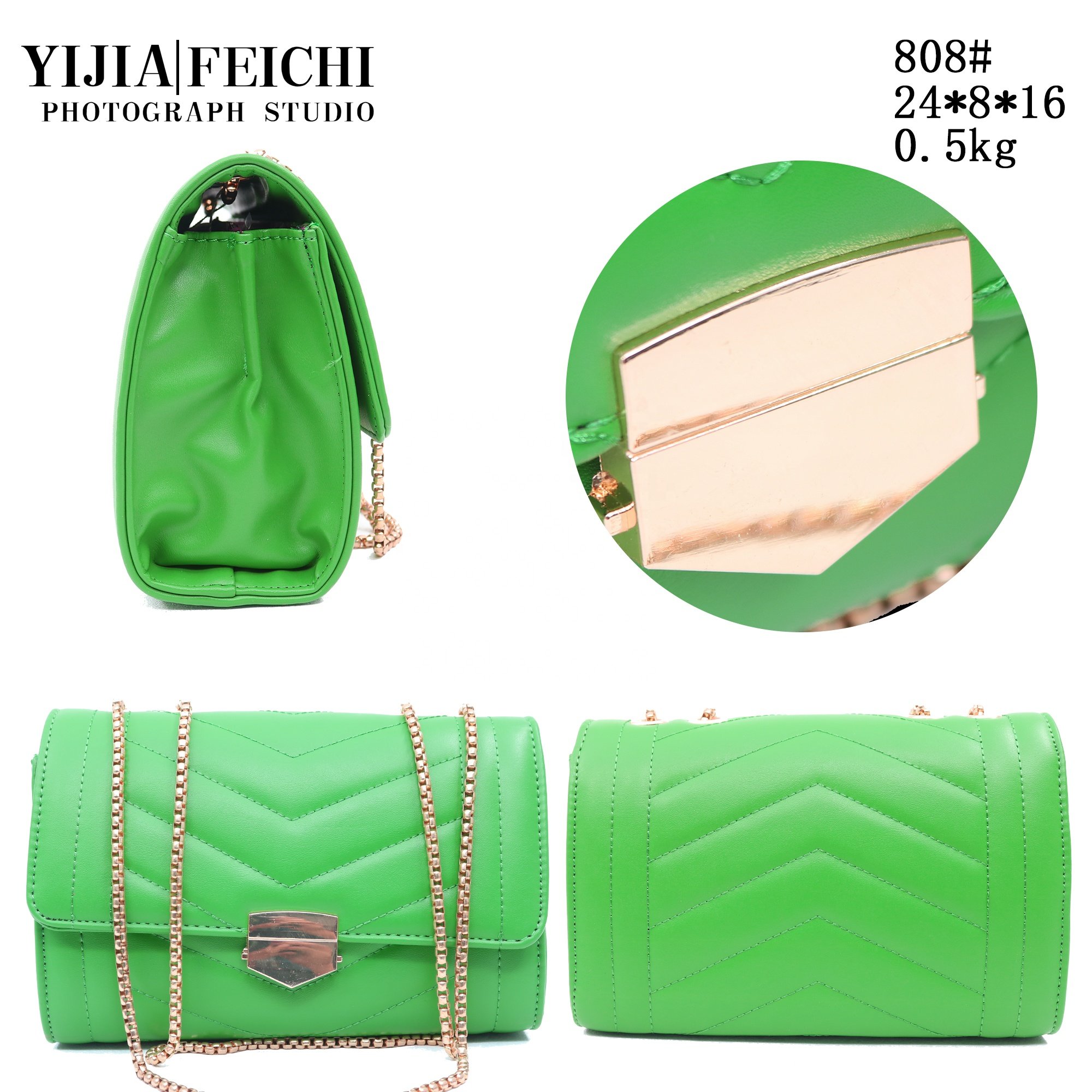 Yi Jia Custom-Made Chain Casual Cover Handbags For Women Cross Body Bag Pu Zip Lock Bag Wholesale Women's Messenger Bags