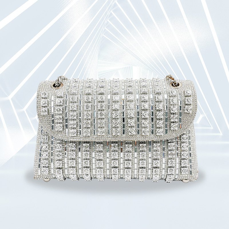 wholesale party crystal clutch evening crossbody bags women purse luxury diamond wedding rhinestone evening bag