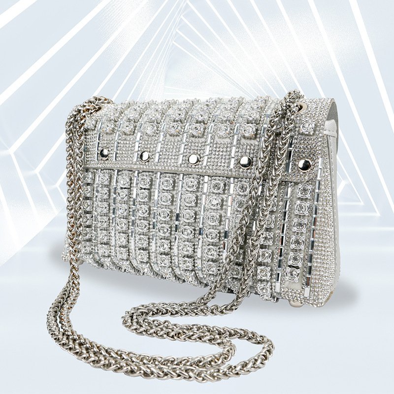 wholesale party crystal clutch evening crossbody bags women purse luxury diamond wedding rhinestone evening bag