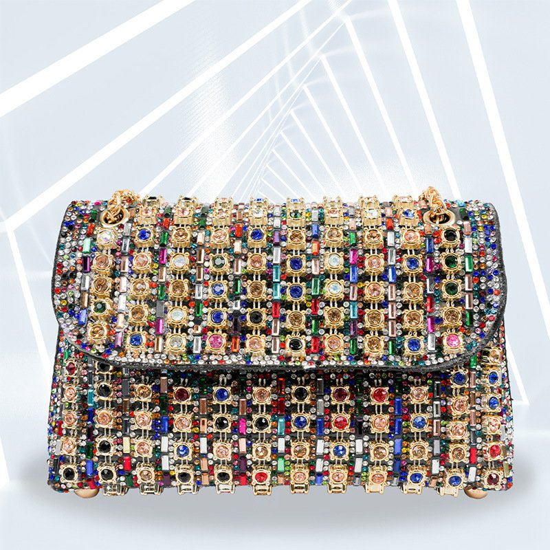 wholesale party crystal clutch evening crossbody bags women purse luxury diamond wedding rhinestone evening bag