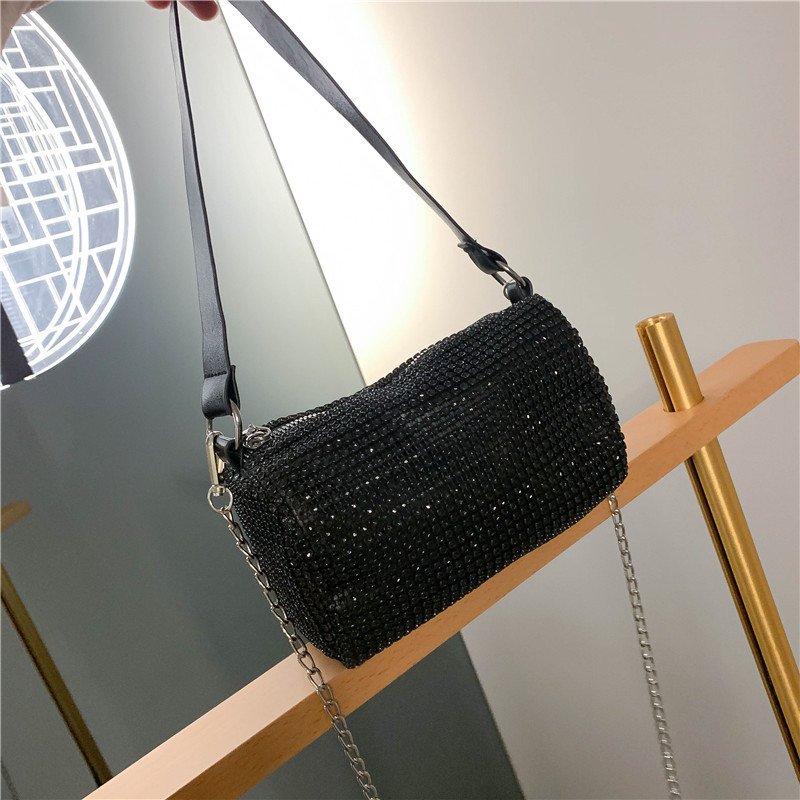 Design Ladies Evening Bag Pleated Shine Small Ladies Versatile Handbags Wholesale Cheap Handbag