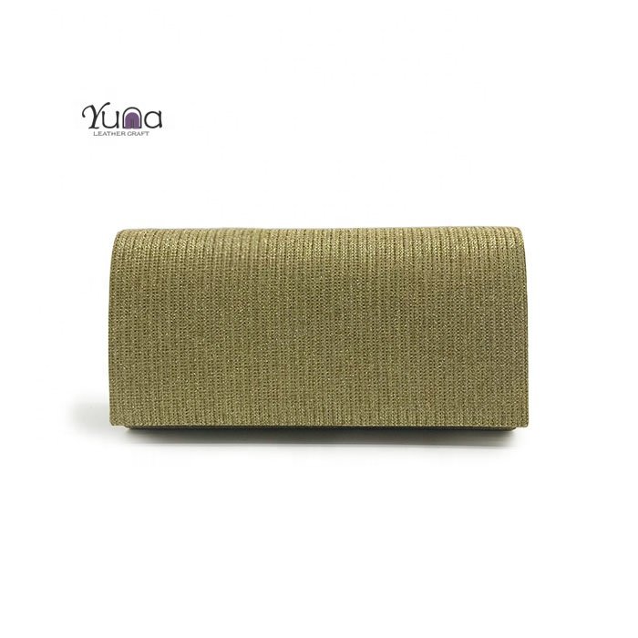 Elegant style bridal wedding evening party clutch bag purse gold color