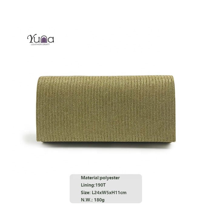 Elegant style bridal wedding evening party clutch bag purse gold color