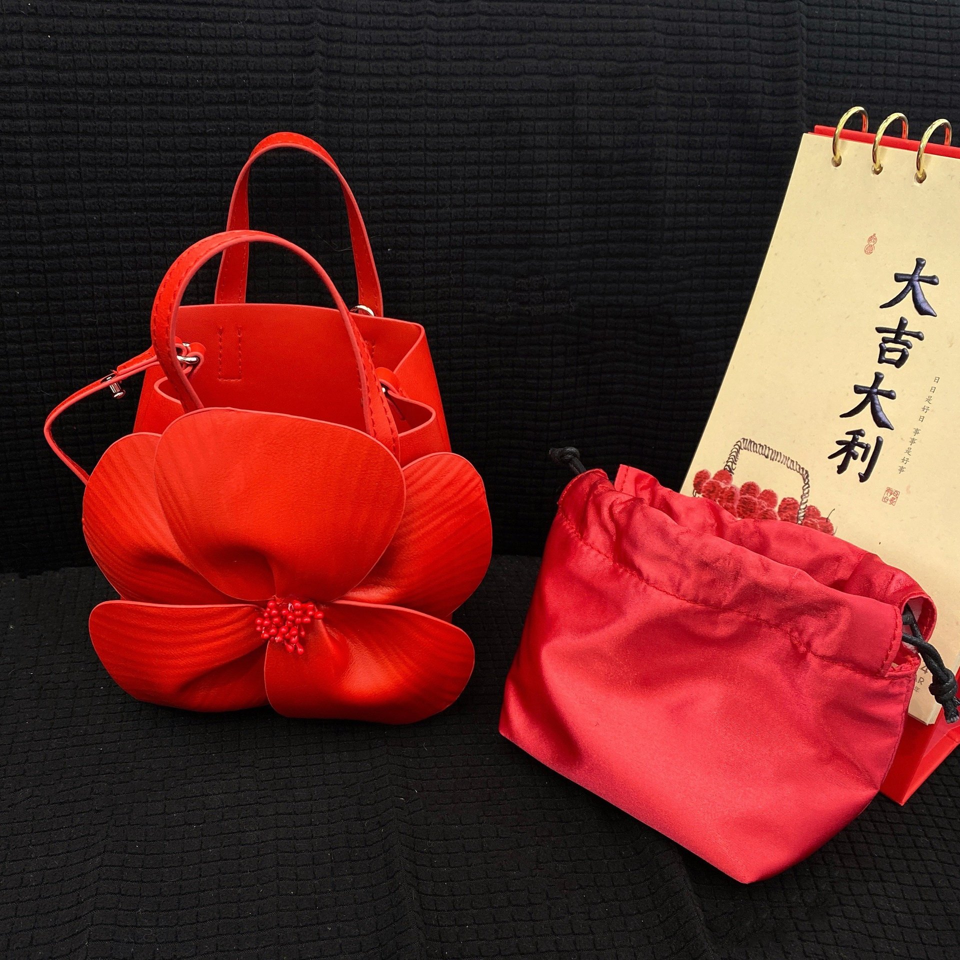 New arrival trendy women chic mini tote bag with big flower at front lady fantastic evening party bag purse new