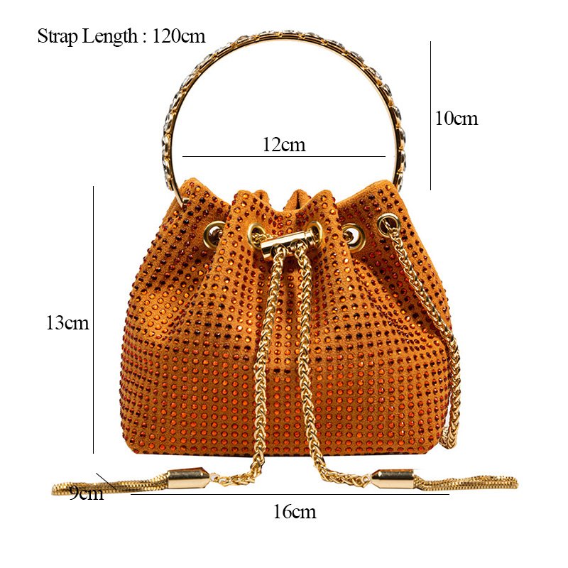 New fashion tassel chain handbags portable women bucket dinner bag popular ladies shoulder crossbody bag
