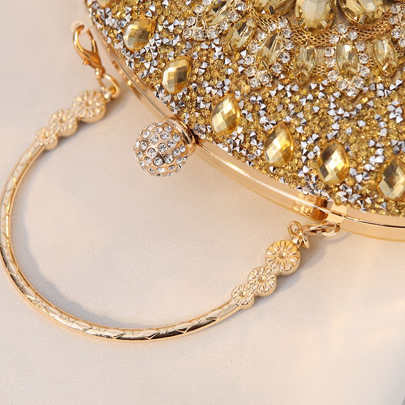 Promotion activity on sale sunflower rhinestone clutch party crystal women's handbag bag evening bags
