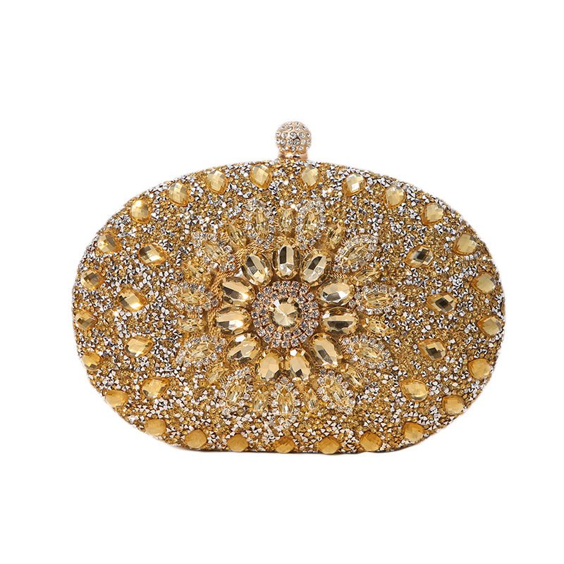 Promotion activity on sale sunflower rhinestone clutch party crystal women's handbag bag evening bags