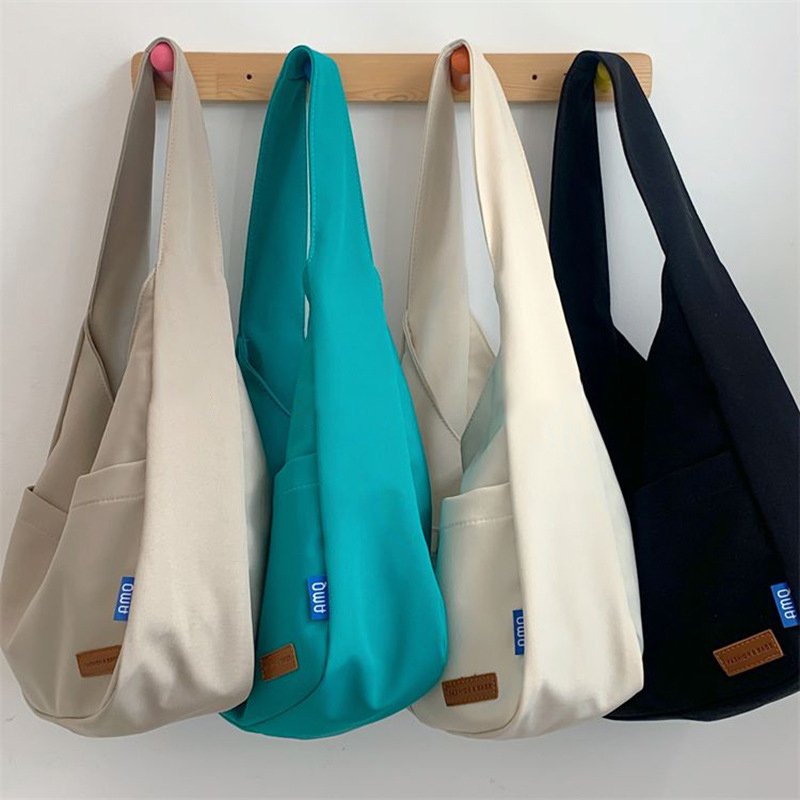 Custom Canvas Bag Large Capacity Single Shoulder Underarm Bag Casual Simple Handbag