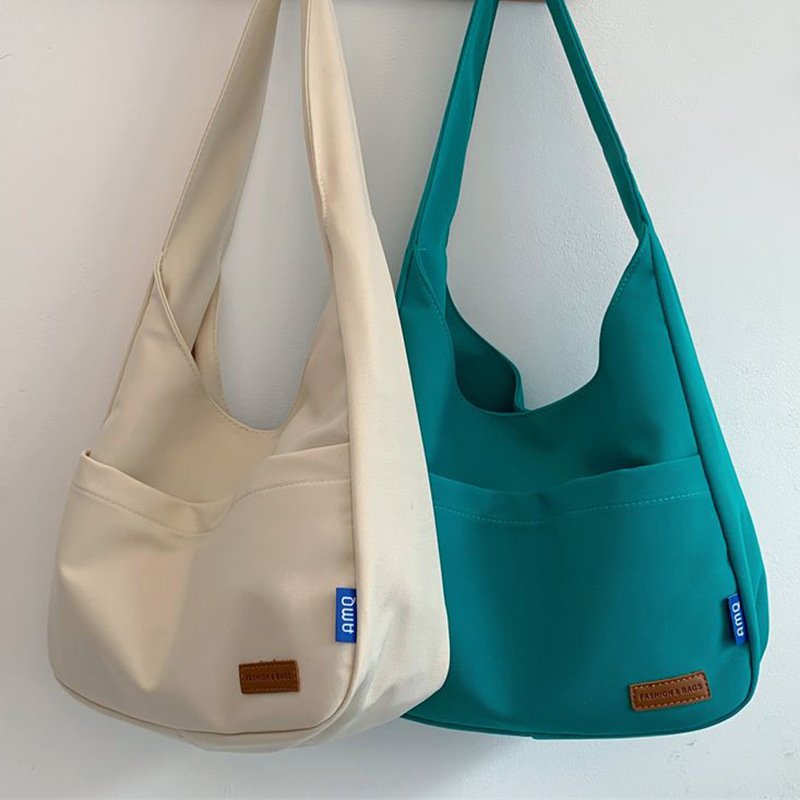 Custom Canvas Bag Large Capacity Single Shoulder Underarm Bag Casual Simple Handbag