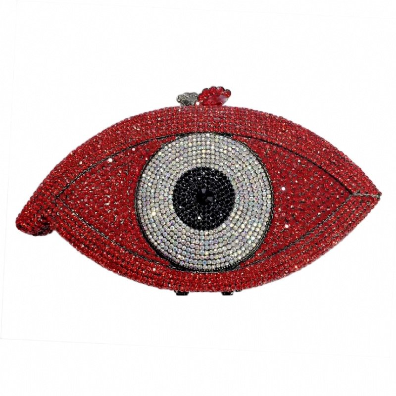 2024 Ladies Party diamond luxury dinner bag rhinestone luxury evening bags evil eye crystal clutch bag