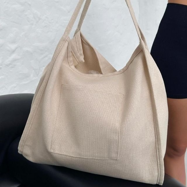 Stylish Eco Friendly Recycled Bag with Versatile Pocket, Ideal for Everyday Casual, Beach Outings, and Travel Adventures