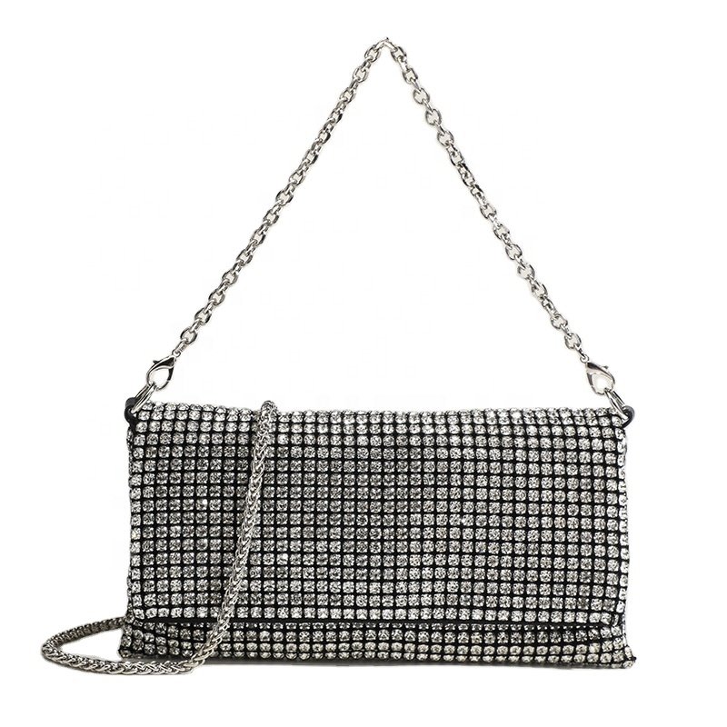 High Quality Rhinestone Ladies Handbags Fashion Evening Bag Luxury Chain Shoulder Crossbody Bags For Women