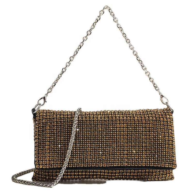 High Quality Rhinestone Ladies Handbags Fashion Evening Bag Luxury Chain Shoulder Crossbody Bags For Women