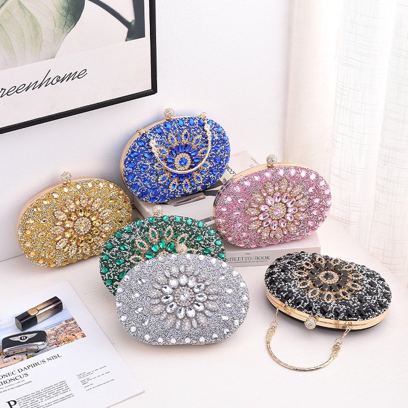 Factory hot selling fashionable dinner tassel women's bag banquet evening hot black bag