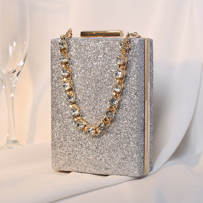 mini/tote Wedding Party Bridal Rhinestone Mental Chain Money Bag Clutches And Evening Bags Purse Handbags For Ladies