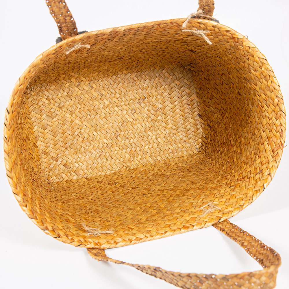 Custom Fashion New Design Household Storage Gift Small Lady Rush Straw Woven Bag