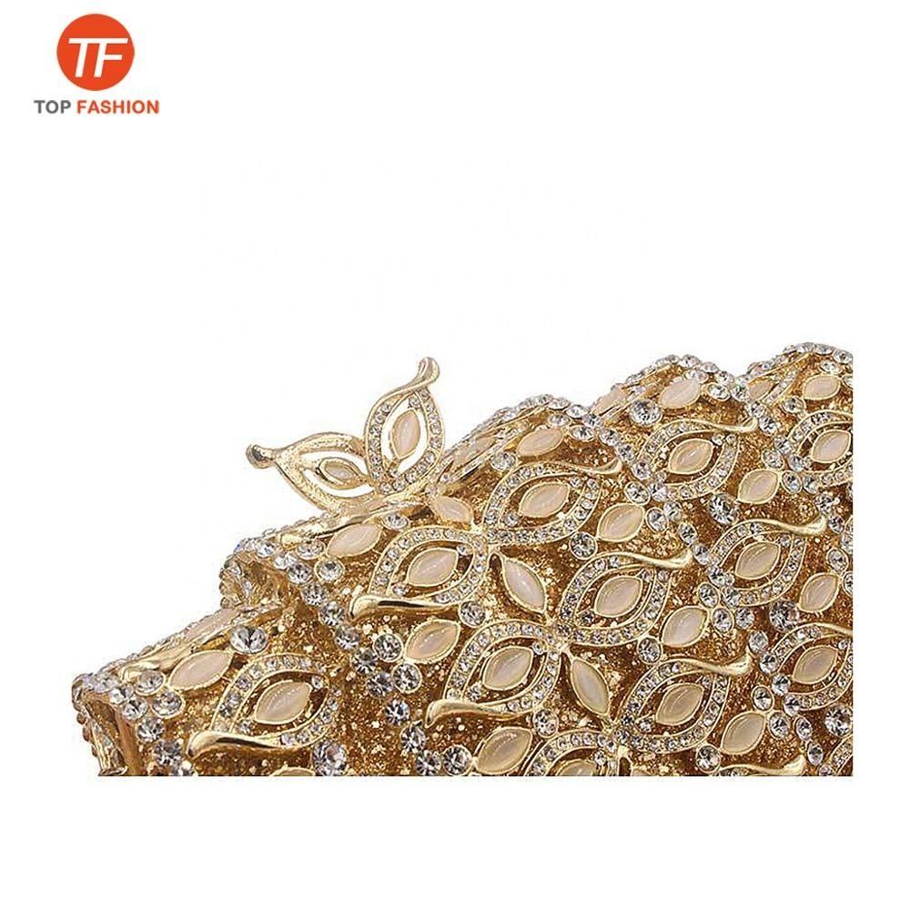 China Factory Wholesales Crystal Rhinestone Clutch Bag for Formal Party Diamante Opal Minaudere Women Evening Bag