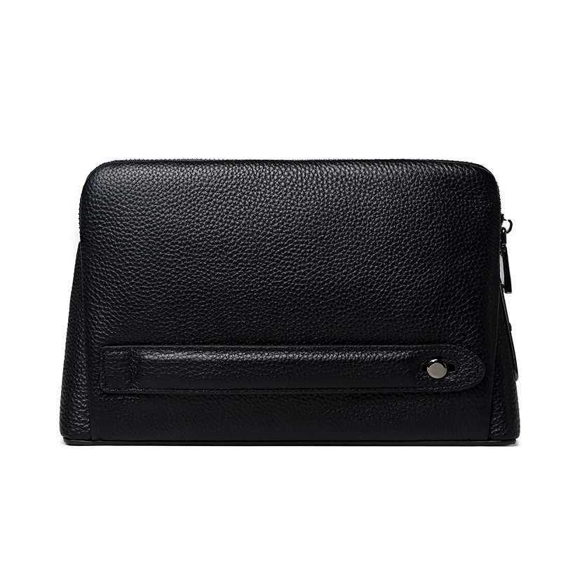 Genuine Leather Cell Phone Wallet Clutch Bag Evening Bags Mini GPS Tracker Anti-Lost Fingerprint Lock Clutch Bags for Men