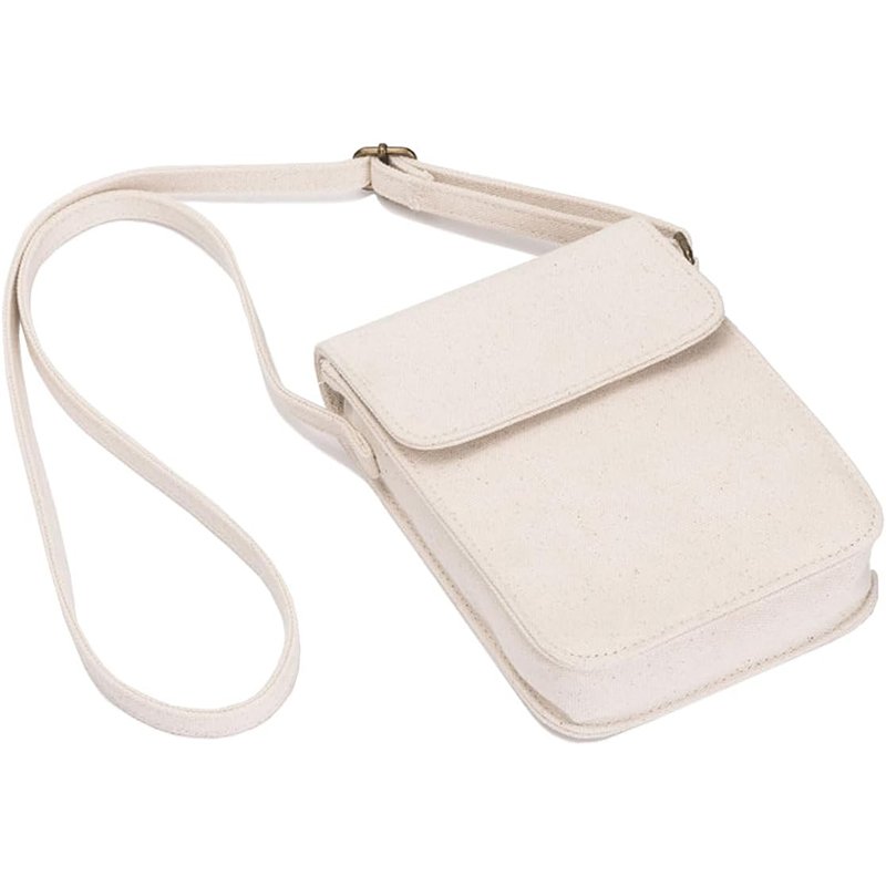 Custom Women's Fashion Canvas Crossbody Shoulder Bag With Button Closure Cotton Lining Wholesale