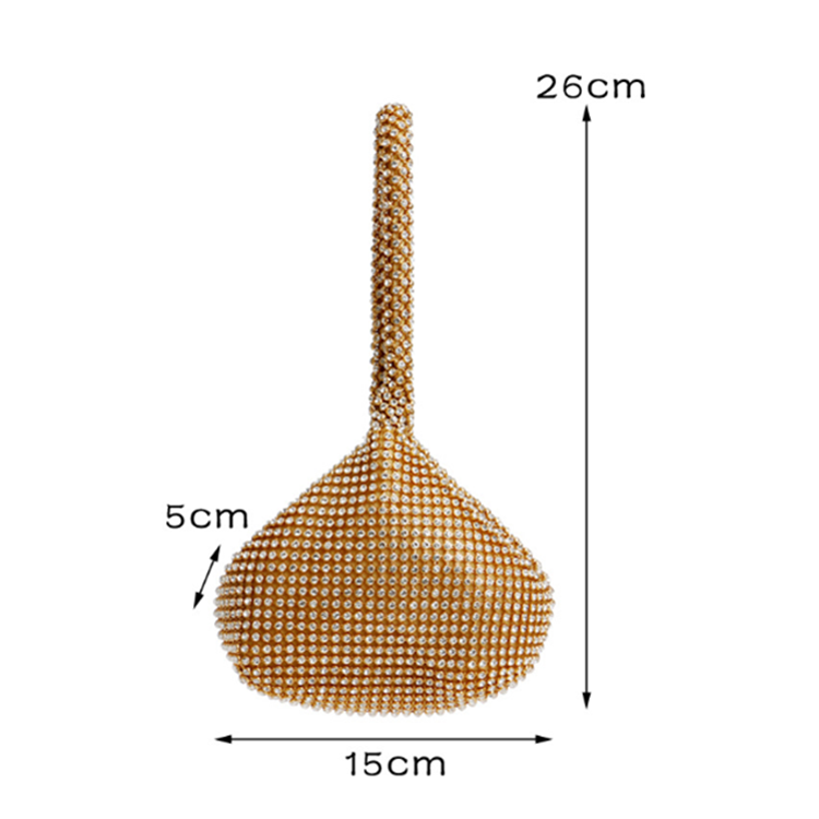 Best Seller Flapper Women Ladies Gold Clutch Evening Bag for Party Evening