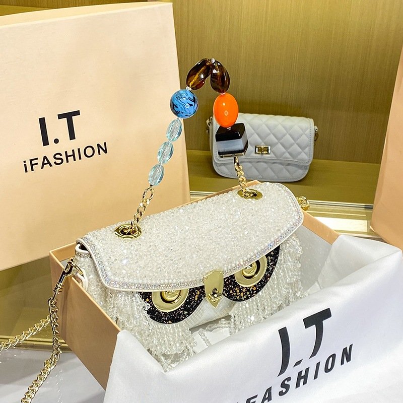 Rhinestone Handbags For Women Luxury 2023 Owl Small Party Clutch Bag Purse Evening Bags For Ladies