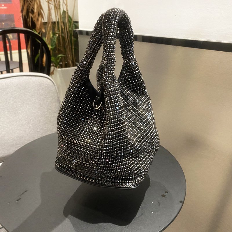Bling Bling Purse Party shoulder Bag Luxury Knotted Rhinestones Evening Bag Crystals Clutch Handbag For women
