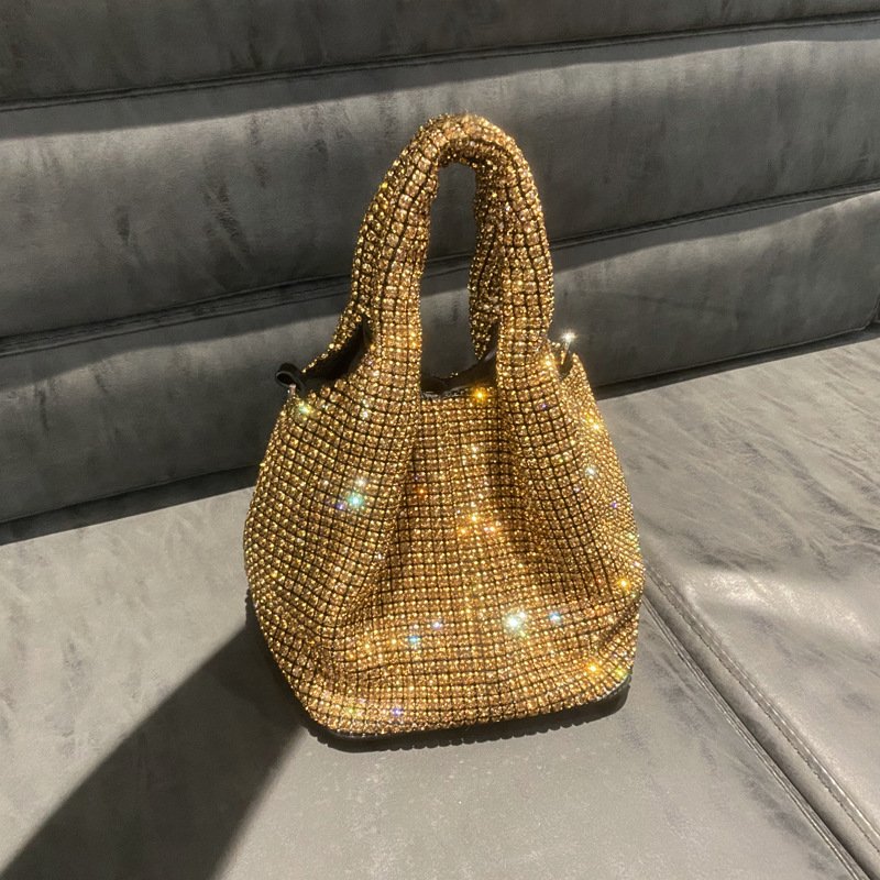 Bling Bling Purse Party shoulder Bag Luxury Knotted Rhinestones Evening Bag Crystals Clutch Handbag For women