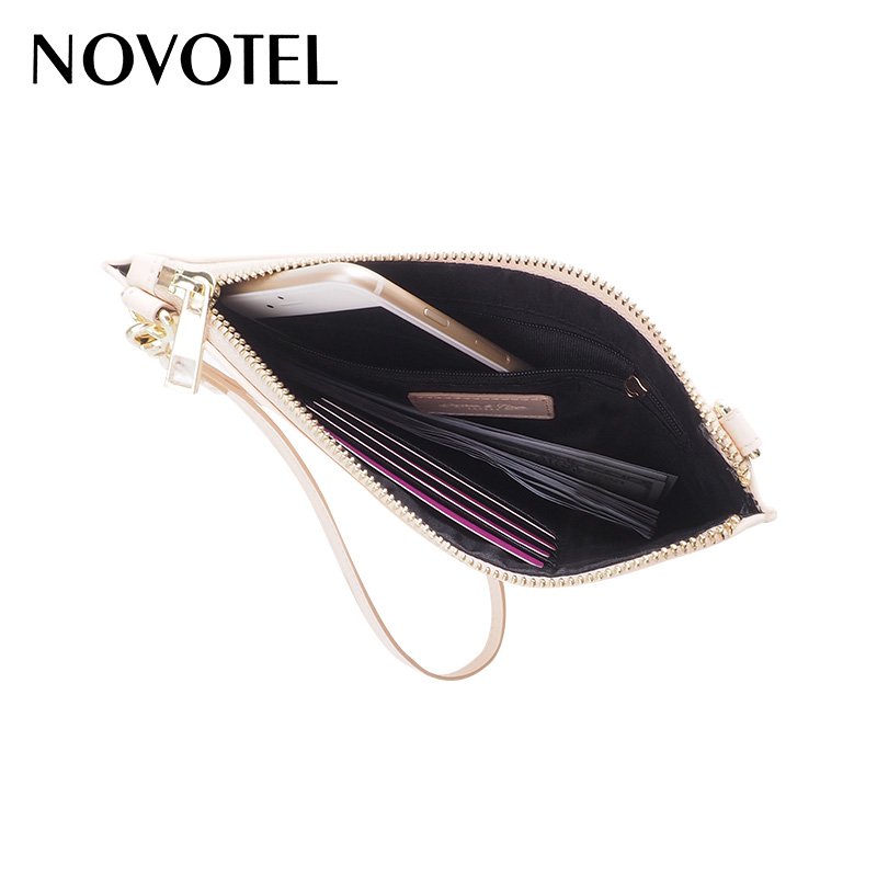 Full grain genuine saffiano leather clutch bag women evening bags