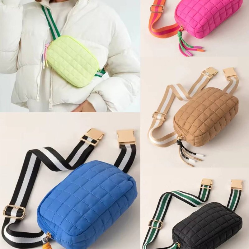 Personalized Women Crossbody Bag Custom Nylon Travel Chest Bag Quilted Ladies Sling Bag