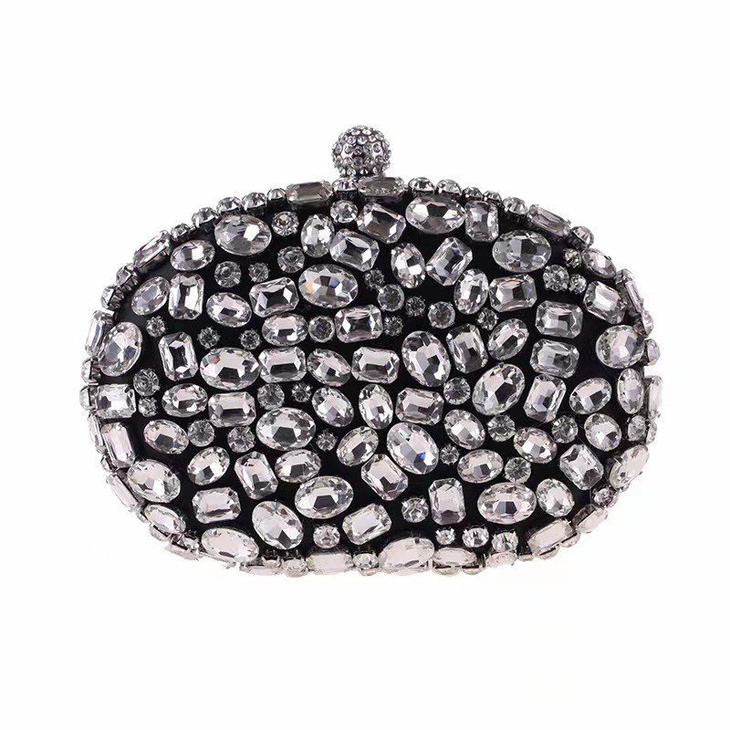 EB1691 Custom Diamond Bag Women Fashion Wedding Party Hand Ladies for Silk Satin Crystal Clutch Luxury Evening Bags