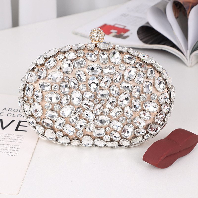 EB1691 Custom Diamond Bag Women Fashion Wedding Party Hand Ladies for Silk Satin Crystal Clutch Luxury Evening Bags