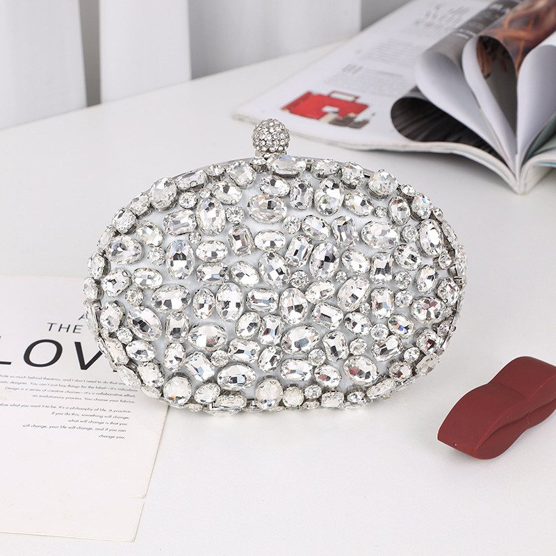 EB1691 Custom Diamond Bag Women Fashion Wedding Party Hand Ladies for Silk Satin Crystal Clutch Luxury Evening Bags