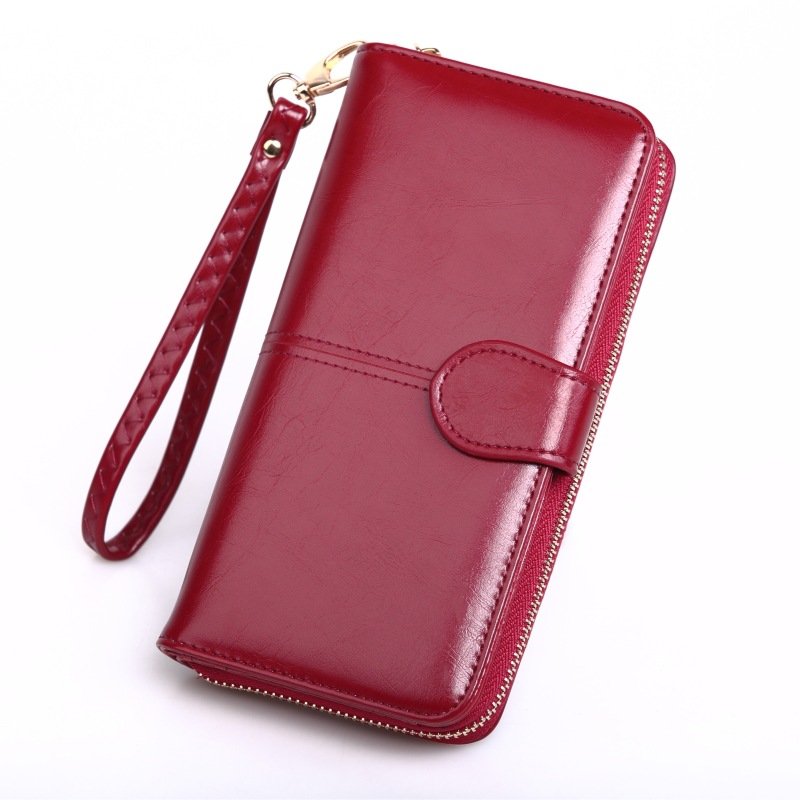 Ladies Zipper Clutch Wallet Unique Party Purse Evening bag PU leather Wristlet Women Long Clutch Bag