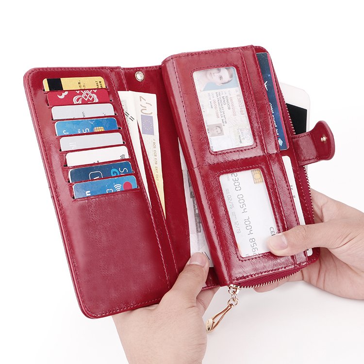 Ladies Zipper Clutch Wallet Unique Party Purse Evening bag PU leather Wristlet Women Long Clutch Bag