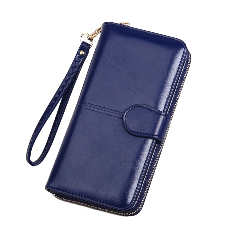 Ladies Zipper Clutch Wallet Unique Party Purse Evening bag PU leather Wristlet Women Long Clutch Bag