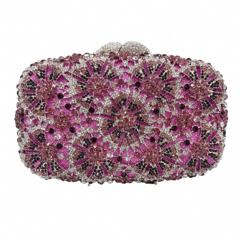2021 women satin crystal clutch party wedding purse soft evening bag bridal handbag stone clutches handbags