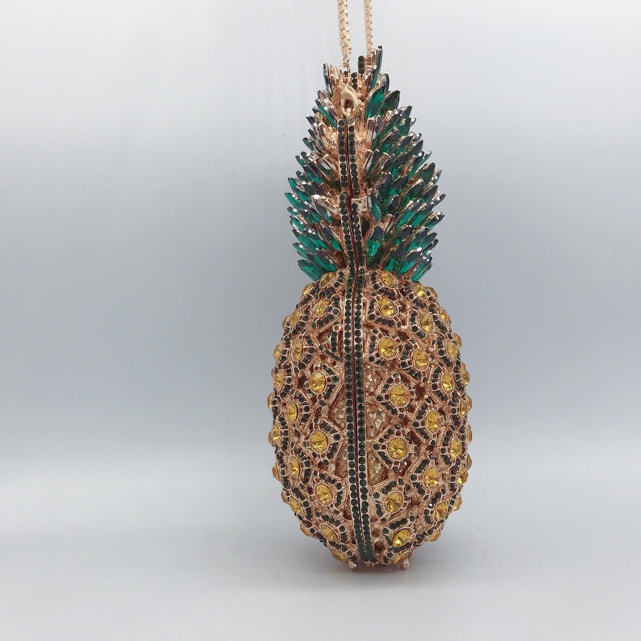 Chain Diamond Bag Pineapple Shape Rhinestone Evening Clutch Crystal Purse Bling Glitter Crossbody Luxury Evening Bag