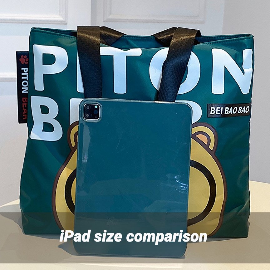 Hot Selling Large Capacity The Tote Bag with Lovely Printed Teddy Bear Design Unisex Shoulder Bag for Men Women Foldable Shop