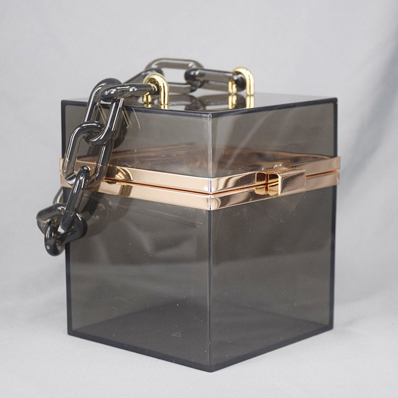 Trendy Colorful Acrylic Bag Resin Evening Bag Straps Handbag Wholesale Transparent Acrylic Bag For Girls