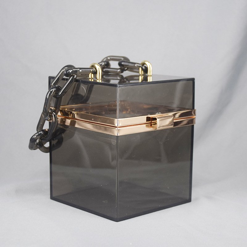 Trendy Colorful Acrylic Bag Resin Evening Bag Straps Handbag Wholesale Transparent Acrylic Bag For Girls